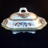 Chinese Rose Angular Serving Dish/Bowl with Lid and Handle 6 x 29 x 23 cm as good as new