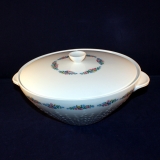 Exzellenz Flowers blue red Serving Dish/Bowl with Lid and Handle 10 x 21,5 cm as good as new