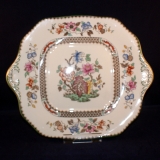 Chinese Rose Sandwich Plate with Handle 28 x 24,5 cm as good as new