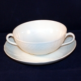 Dresden white Soup Cup with Saucer as good as new